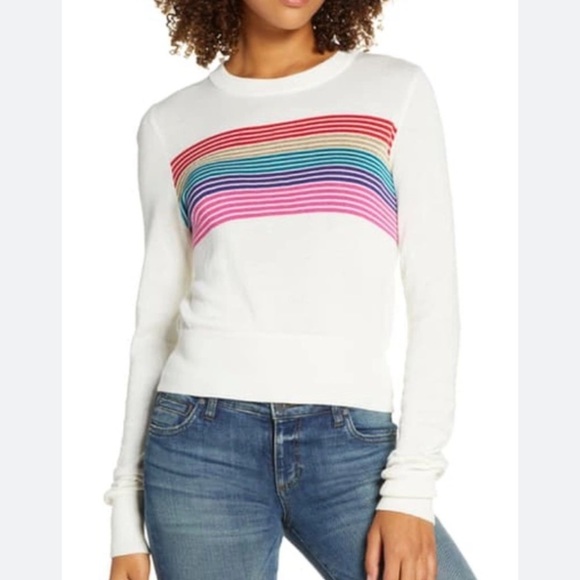 SPIRITUAL GANGSTER NIKKI RAINBOW SWEATER SIZE LARGE - Picture 2 of 10